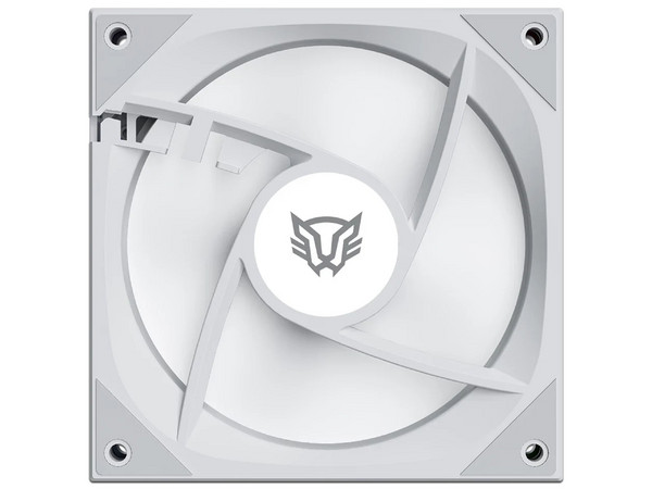Ventilador para PC, Eolox Link EXL95, Diseño Cuadrado, 120 mm, 600 - 1800 RPM, PWM 4 pin, Aurea RGB, Legend, Blanco.
