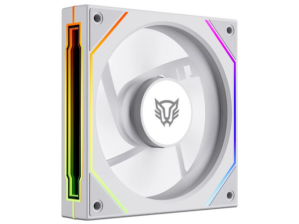 Ventilador para PC, Eolox Link EXL95, Diseño Cuadrado, 120 mm, 600 - 1800 RPM, PWM 4 pin, Aurea RGB, Legend, Blanco.