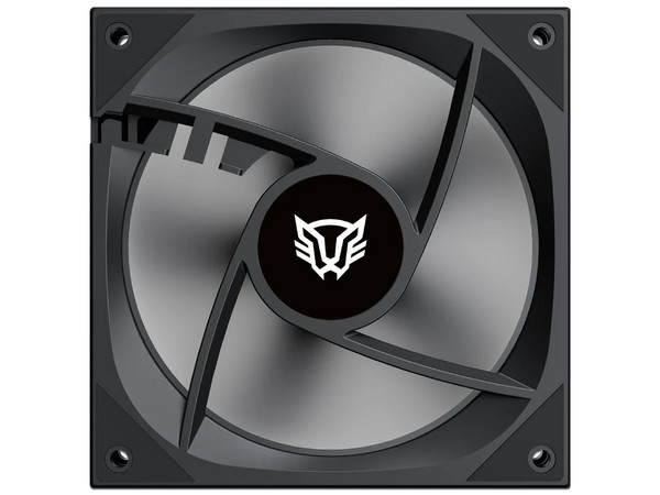 Ventilador con Aspas Inversas para PC, Eolox Link EXL95R, Diseño Cuadrado, 120 mm, 600 - 1800 RPM, PWM 4 pin, Aurea RGB, Legend, Negro.