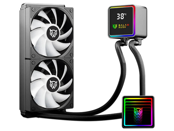 Sistema de Enfriamiento Líquido Balam Rush Cryo Prism 240, Pantalla de Temperatura, 240mm, Color Negro.
