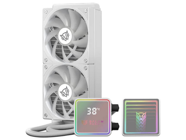 Sistema de Enfriamiento líquido Balam Rush Cryo Prism 240 ICE, ARGB, 240mm, Color Blanco.