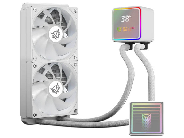 Sistema de Enfriamiento líquido Balam Rush Cryo Prism 240 ICE, ARGB, 240mm, Color Blanco.