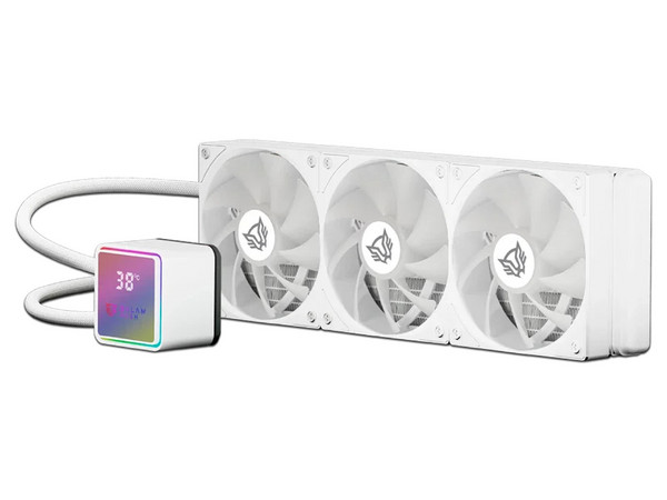 Sistema de Enfriamiento Líquido Balam Rush Cryo Prism 360 ICE, Pantalla de Temperatura, 360mm, Color Blanco.