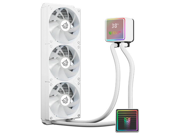 Sistema de Enfriamiento Líquido Balam Rush Cryo Prism 360 ICE, Pantalla de Temperatura, 360mm, Color Blanco.