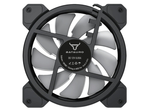 Ventilador Batauro ARX-600, 120?mm, 1900 RPM, iluminación RGB. Color Negro.