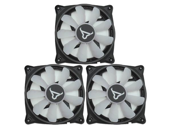 Kit de 3 Ventiladores Batauro ARX-600, iluminación RGB, 120mm, 1900 RPM. Incluye Tira LED ARGB