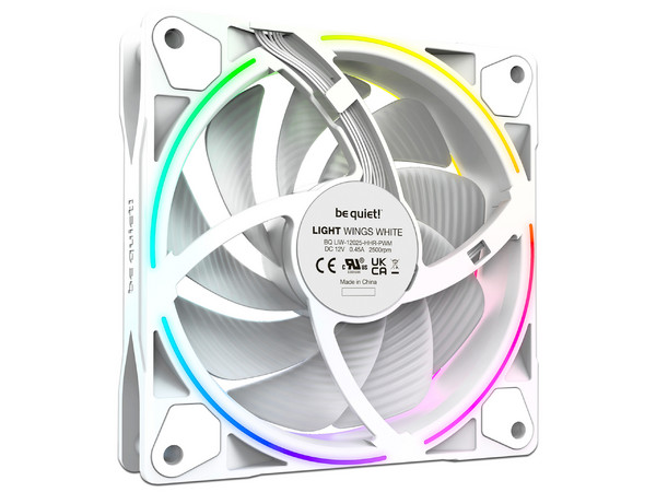 Kit de 3 Ventiladores Be Quiet Light Wings White BL101, iluminación ARGB, 120mm.