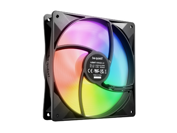 Ventilador Be Quiet! Light Wings LX, 140mm, 1800RPM, ARGB, Color Negro.