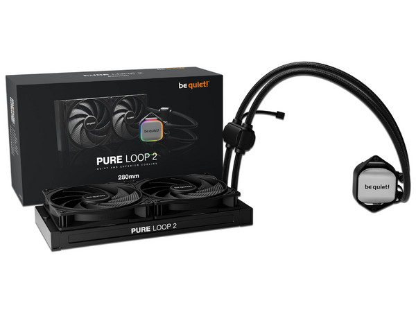 Sistema de Enfriamiento Líquido be quiet! Pure Loop 2 FX de 280 mm, Compatible con Intel LGA 115X, 1200, 1700 y AMD AM4, AM5, Iluminación ARGB y Alto Rendimiento.