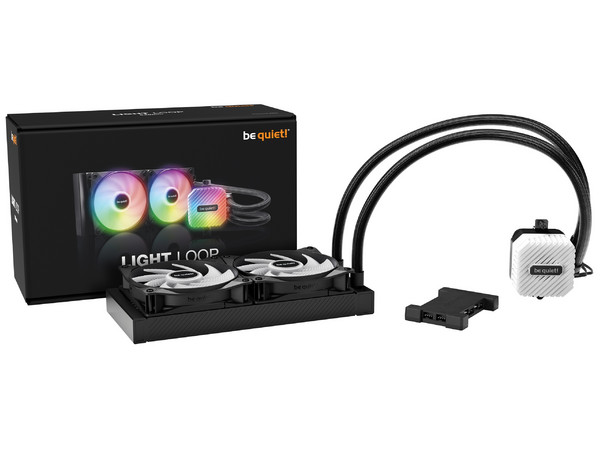 Enfriador Líquido Light Loop 240mm BW020, ARGB, 2 Ventiladores Light Wings LX PWM, Alto Rendimiento para CPU Overclockeadas, Color Negro.