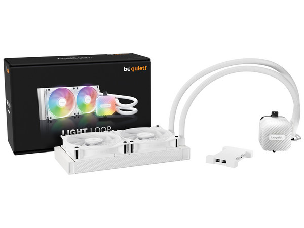 Enfriador Líquido Light Loop 240mm BW021, ARGB, 2 Ventiladores Light Wings LX PWM, Alto Rendimiento para CPU Overclockeadas, Color Blanco.