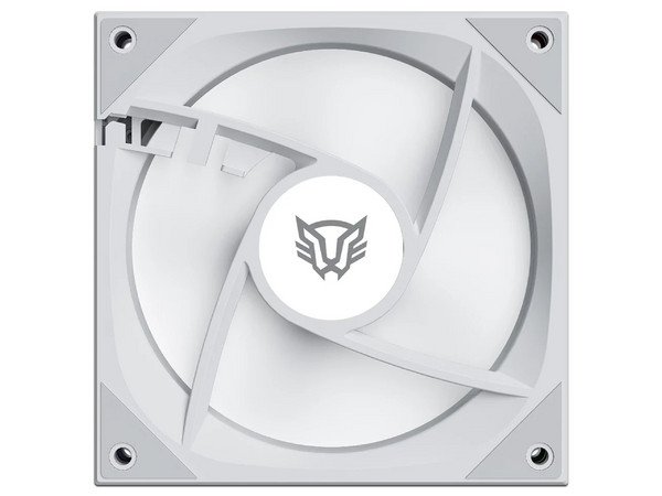 Ventilador con Aspas Inversas para PC, Eolox Link EXL95R, Diseño Cuadrado, 120 mm, 600 - 1800 RPM, PWM 4 pin, Aurea RGB, Legend, Blanco.
