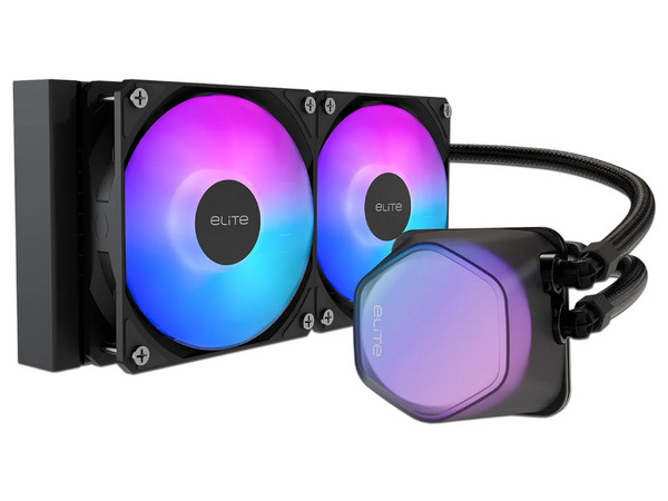 Sistema de Enfriamiento Líquido Cooler Master Elite Liquid 240, ARGB, 240mm. Color Negro