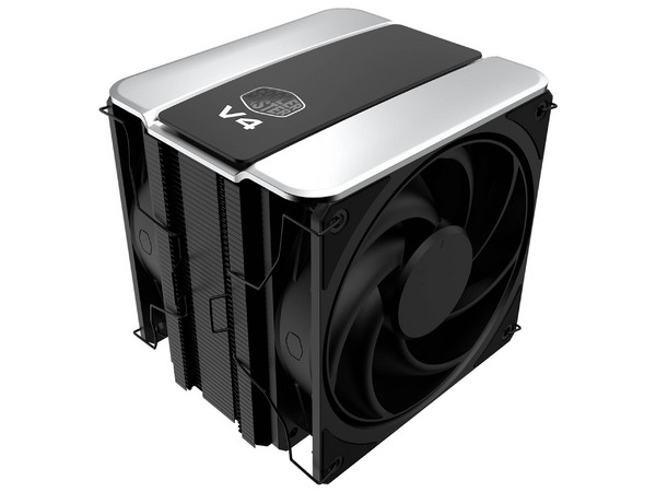 Disipador y Ventilador Cooler Master V4 Alpha 3DHP, RGB, 2 Ventiladores Mobius de 120mm, Socket Intel LGA 1851 y AMD AM5. Color Negro