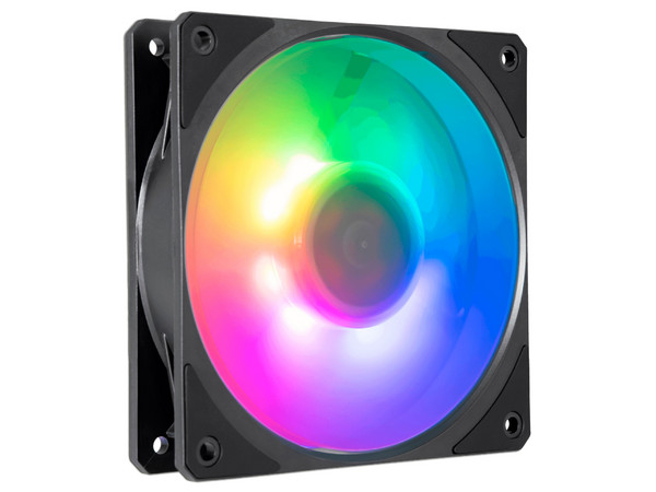 Ventilador Cooler Master MOBIUS 120P ARGB, 2400 RPM, 120mm, Color Negro.
