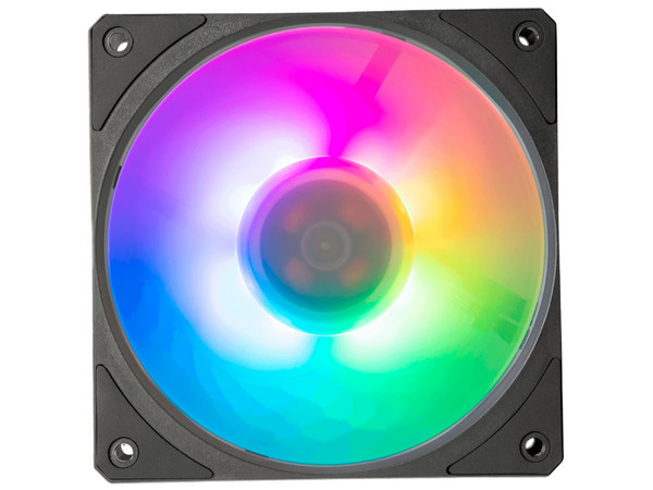 Ventilador Cooler Master MOBIUS 120P ARGB, 2400 RPM, 120mm, Color Negro.
