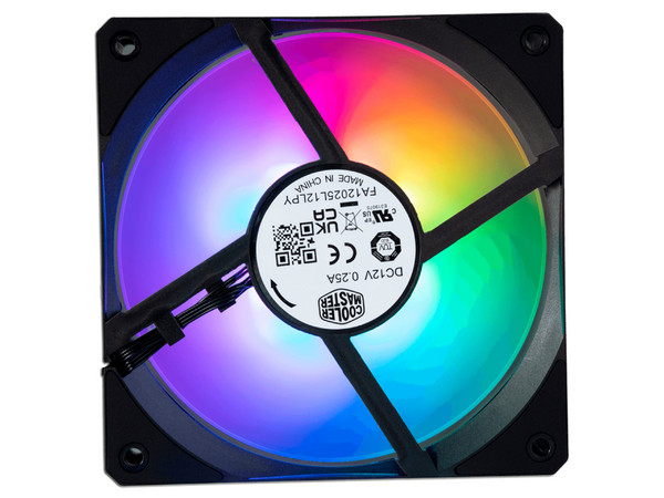 Ventilador Cooler Master MOBIUS 120P ARGB, 2400 RPM, 120mm, Color Negro.
