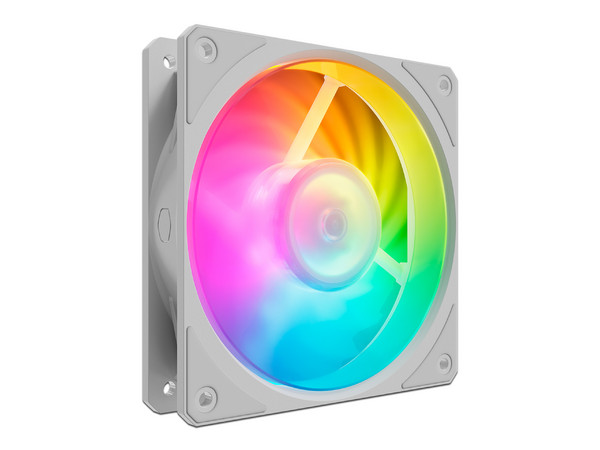 Ventilador Cooler Master MOBIUS 120P ARGB, 2400 RPM, 120mm, Color Blanco.