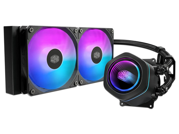 Sistema de Enfriamiento Líquido Cooler Master MasterLiquid Serie Core Nex 240, ARGB, 240mm. Color Negro.