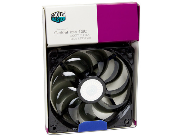 Ventilador Cooler Master SickleFlow, 120 mm con 4 Leds Azules, 2000 RPM, 19dBA  