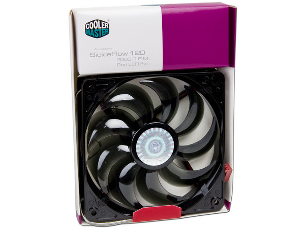 Ventilador Cooler Master, 120 mm con 4 Leds Rojos, 2000 RPM, 19dBA  