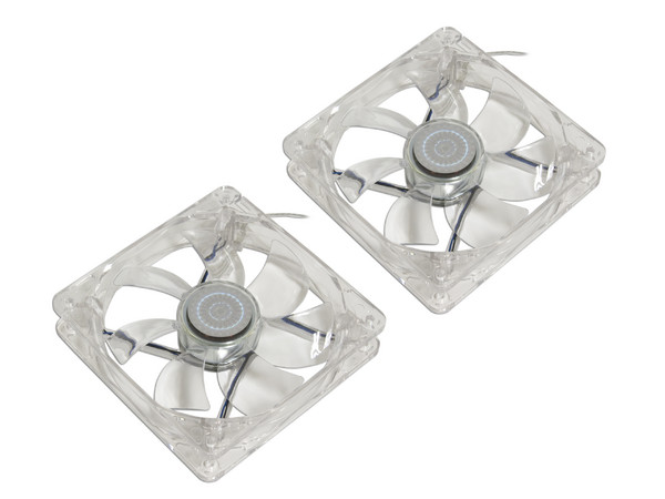 Paquete de 2 Ventiladores COOLER MASTER, 120 mm con 4 Leds Azules, 1200 RPM, 19dBA