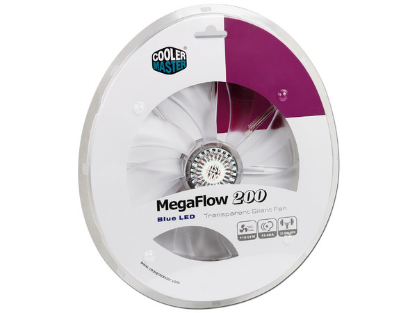 Ventilador Cooler Master MegaFlow, 200 mm con 4 Leds Azules, 700 RPM, 19dBA 