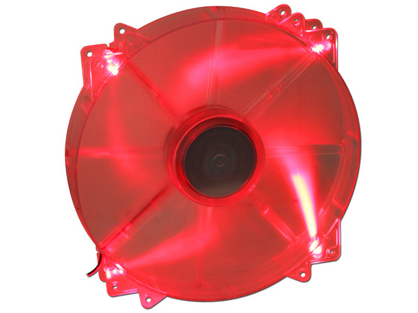 Ventilador Cooler Master MegaFlow, 200 mm con 4 Leds Rojos, 700 RPM, 19dBA  