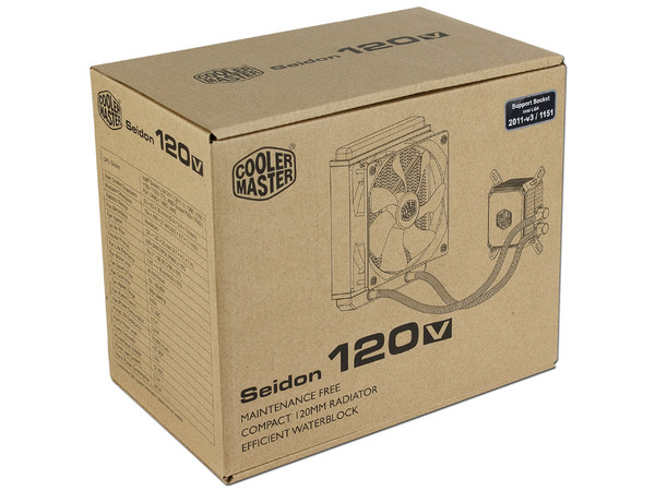 Sistema de enfriamiento líquido Cooler Master Seidon 120V para sockets Intel LGA 2011-3 / 2011 / 1366 / 1156 /1155 / 1150 / 775 y AMD Socket FM2+ / FM2 / FM1 / AM3+ / AM3 / AM2