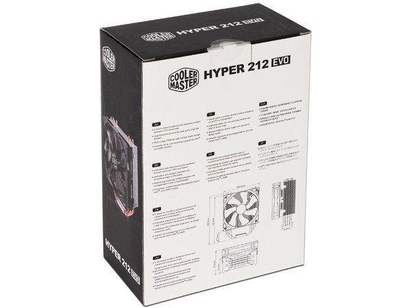 Disipador y Ventilador Cooler Master Hyper 212 EVO para Procesadores Intel LGA 2066 / 2011-3 / 2011 / 1150 / 1151 / 1155 / 1156 / 1366 y AMD AM4 / AM3+ / AM3 / AM2+ / FM2+ / FM2 / FM1.