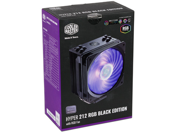 Disipador y Ventilador COOLER MASTER Hyper 212 RGB, soporta Socket Intel LGA 2066 / 2011-v3 / 2011 / 1200 / 1151 / 1150 / 1155 / 1156 / 1366
AMD: AM4 / AM3+ / AM3 / AM2+ / AM2 / FM2+ / FM2 / FM1.