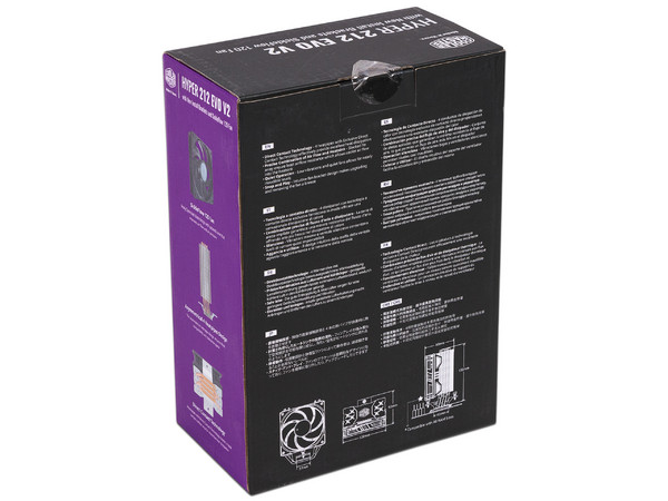 Disipador y Ventilador Cooler Master Hyper 212 EVO V2, de 120mm, soporta Socket: LGA 2066, 2011-v3, 2011, 1200, 1366, 1156, 1155, 1151, 1150, 775 y AMD AM4, AM3 +, AM3, AM2 +, AM2, FM2 +, FM2, FM1.