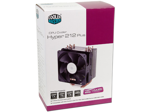 Disipador y Ventilador Cooler Master Hyper 212 Plus, soporta Socket 1366, 1156, 1155, 775, FM1, AM3+, AM3, AM2+ y AM2