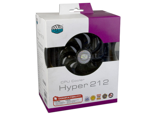 Disipador y Ventilador COOLER MASTER Hyper 212 soporta Core 2 Quad, Core 2 Extreme, Core 2 Duo, Athlon FX, Athlon X2 y Phenom