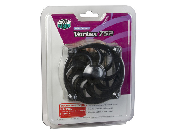 Disipador y Ventilador COOLER MASTER Vortex 752 para Intel Core 2 Quad, Core 2 Duo y AMD Phenom