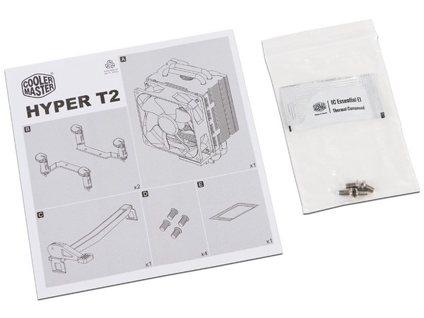 Disipador y Ventilador Cooler Master Hyper T2 soporta Socket Intel LGA 1200 / 1156 / 1155 / 1151 / 1150, AMD FM2+ / FM2 / FM1 / AM3+ / AM3 / AM2.