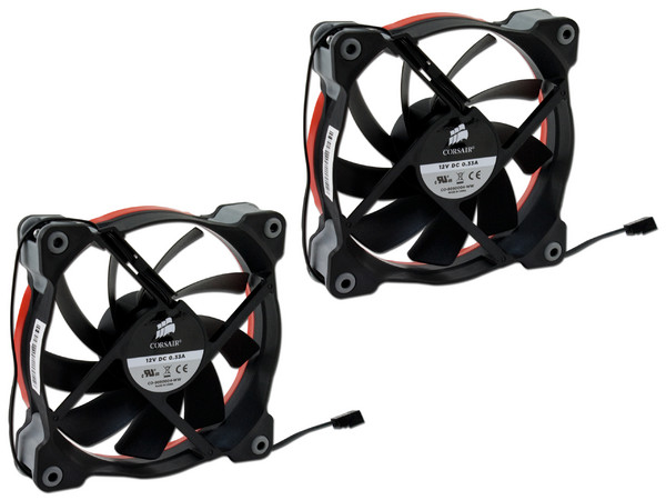 Paquete de 2 Ventiladores Corsair AF120 Performance Edition, 120 mm, 1650 RPM, 30 dBA.