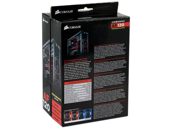 Paquete de 2 Ventiladores Corsair AF120 Performance Edition, 120 mm, 1650 RPM, 30 dBA.