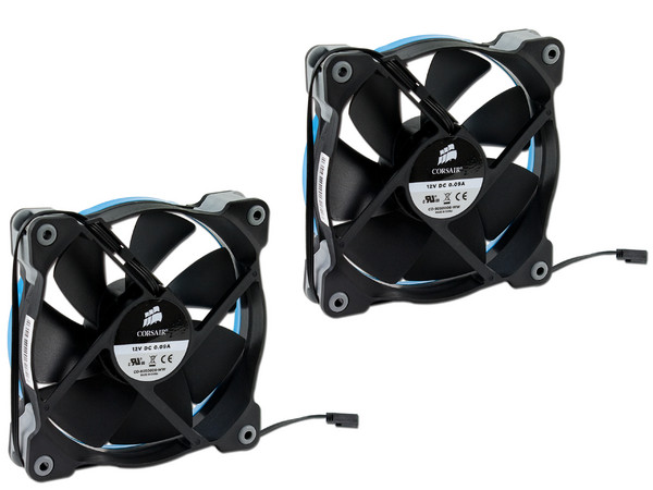 Paquete de 2 Ventiladores Corsair SP120 Quiet Edition, 120 mm, 1450 RPM, 23 dBA.