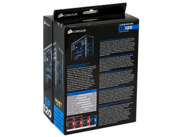 Paquete de 2 Ventiladores Corsair SP120 Quiet Edition, 120 mm, 1450 RPM, 23 dBA.