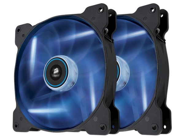 Paquete de 2 Ventiladores Corsair AF120 Quiet Edition, 120 mm, LED Azul, 1500 RPM, 2.5 dBA.