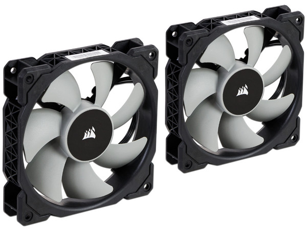 Paquete de 2 Ventiladores Corsair ML120 PRO de levitación magnética de 120 mm.