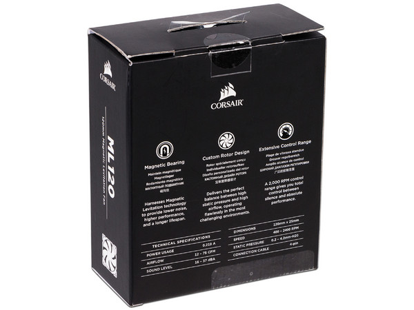 Paquete de 2 Ventiladores Corsair ML120 PRO de levitación magnética de 120 mm.
