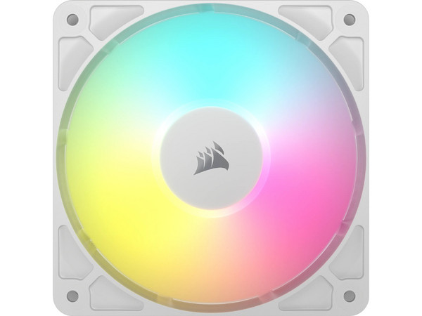 Ventilador Corsair CO-9050184-WW ARGB 120mm, Presion Estatica, 420 a 2100 RPM, Rodamiento Magnetico, Compatible Con ASUS Aura Sync, MSI Mystic Light, ASRock RGB, Gigabyte RGB Fusion, Color Blanco.