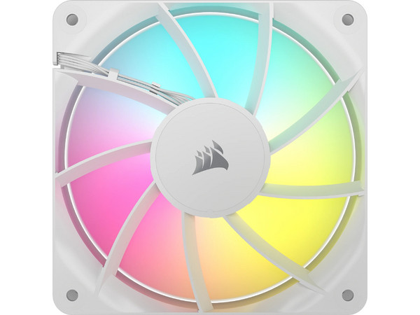 Ventilador Corsair CO-9050184-WW ARGB 120mm, Presion Estatica, 420 a 2100 RPM, Rodamiento Magnetico, Compatible Con ASUS Aura Sync, MSI Mystic Light, ASRock RGB, Gigabyte RGB Fusion, Color Blanco.