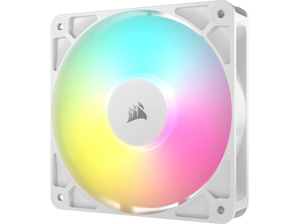 Ventilador Corsair CO-9050184-WW ARGB 120mm, Presion Estatica, 420 a 2100 RPM, Rodamiento Magnetico, Compatible Con ASUS Aura Sync, MSI Mystic Light, ASRock RGB, Gigabyte RGB Fusion, Color Blanco.