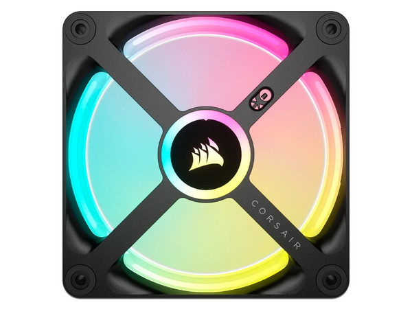 Kit de 3 Ventiladores Corsair iCUE LINK QX120 de 120mm, con iluminación LED RGB.
