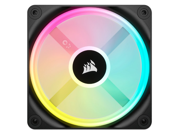 Kit de 3 Ventiladores Corsair iCUE LINK QX120 de 120mm, con iluminación LED RGB.
