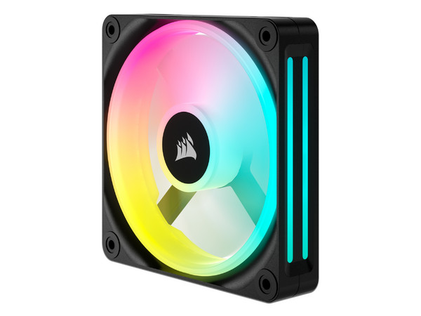 Kit de 3 Ventiladores Corsair iCUE LINK QX120 de 120mm, con iluminación LED RGB.
