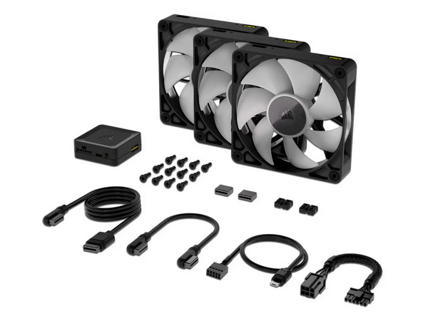 Kit De Ventilador Corsair Icuelink RX120 RGB, 120mm, Color Negro
